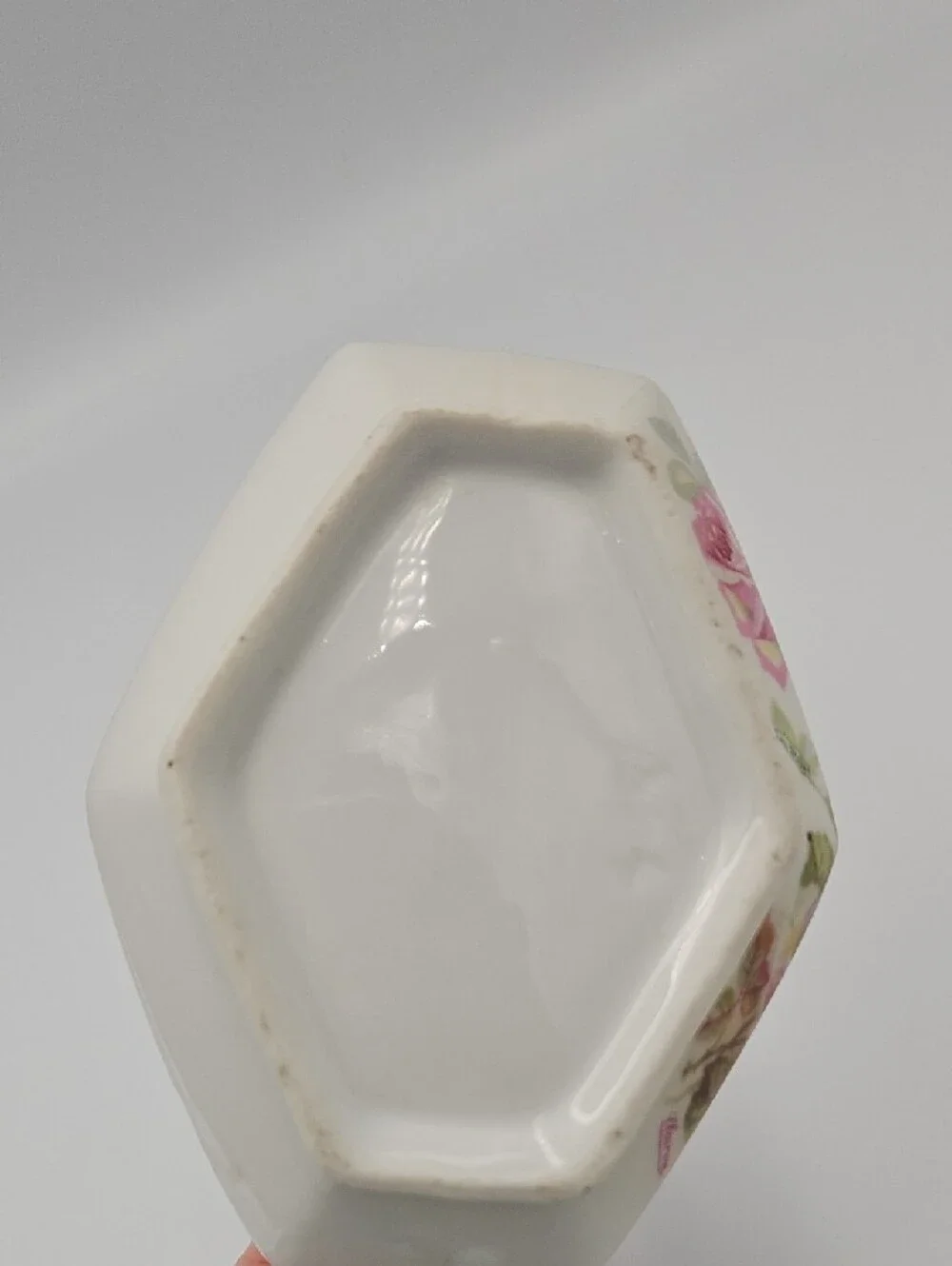 Vintage Floral Creamer Pitcher with Pink Roses